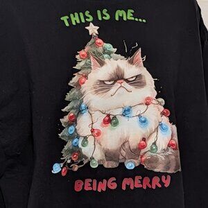 Handmade Grumpy Fat Cat Holiday T-Shirt - Unisex size 2X